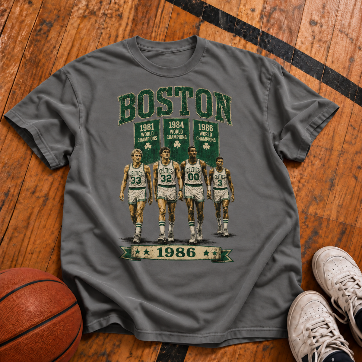BOSTON – Championship Banners Vintage T-Shirt