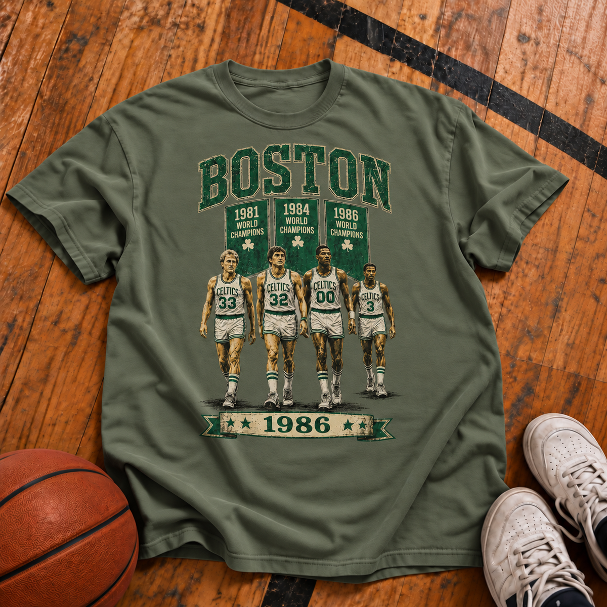 BOSTON – Championship Banners Vintage T-Shirt