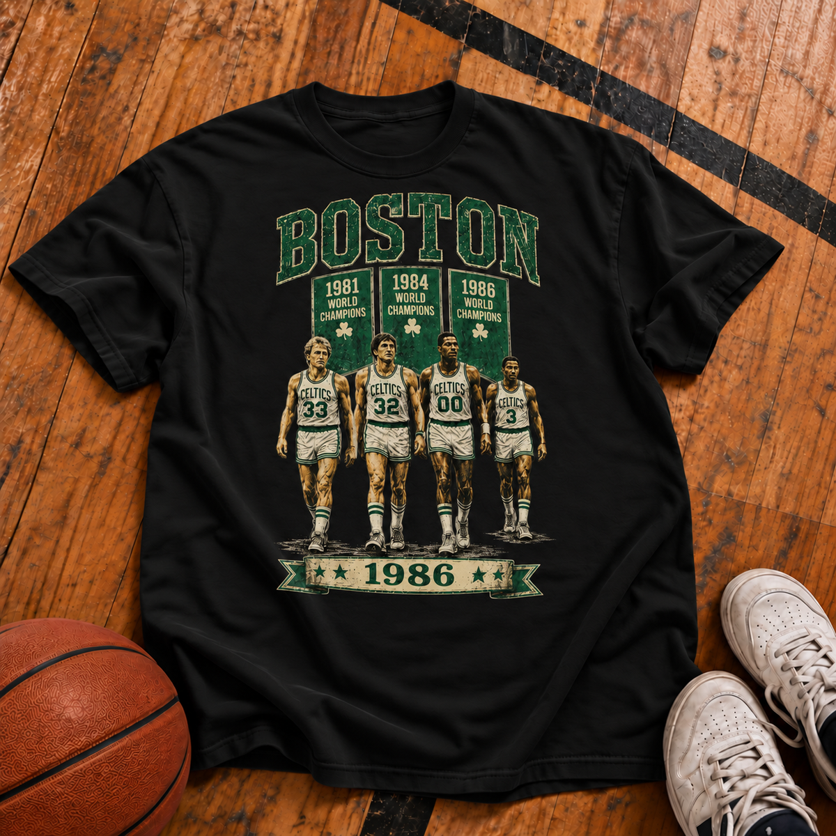 BOSTON – Championship Banners Vintage T-Shirt