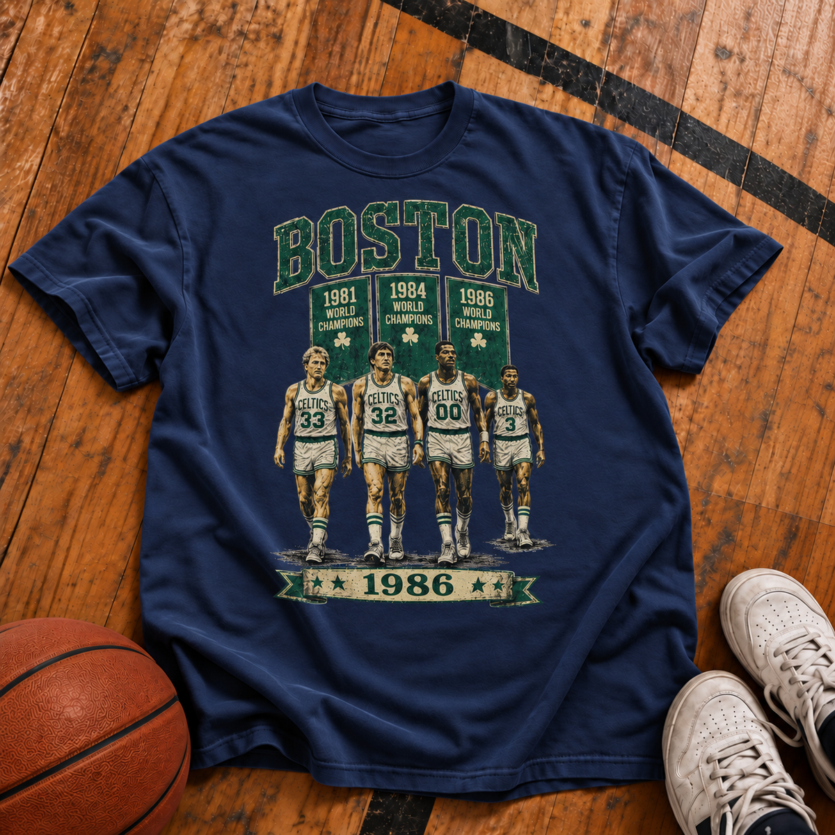 BOSTON – Championship Banners Vintage T-Shirt