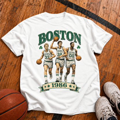 BOSTON – 1986 Vintage Basketball T-Shirt