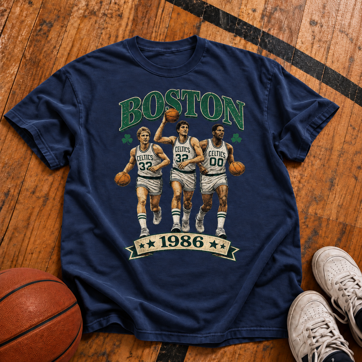BOSTON – 1986 Vintage Basketball T-Shirt
