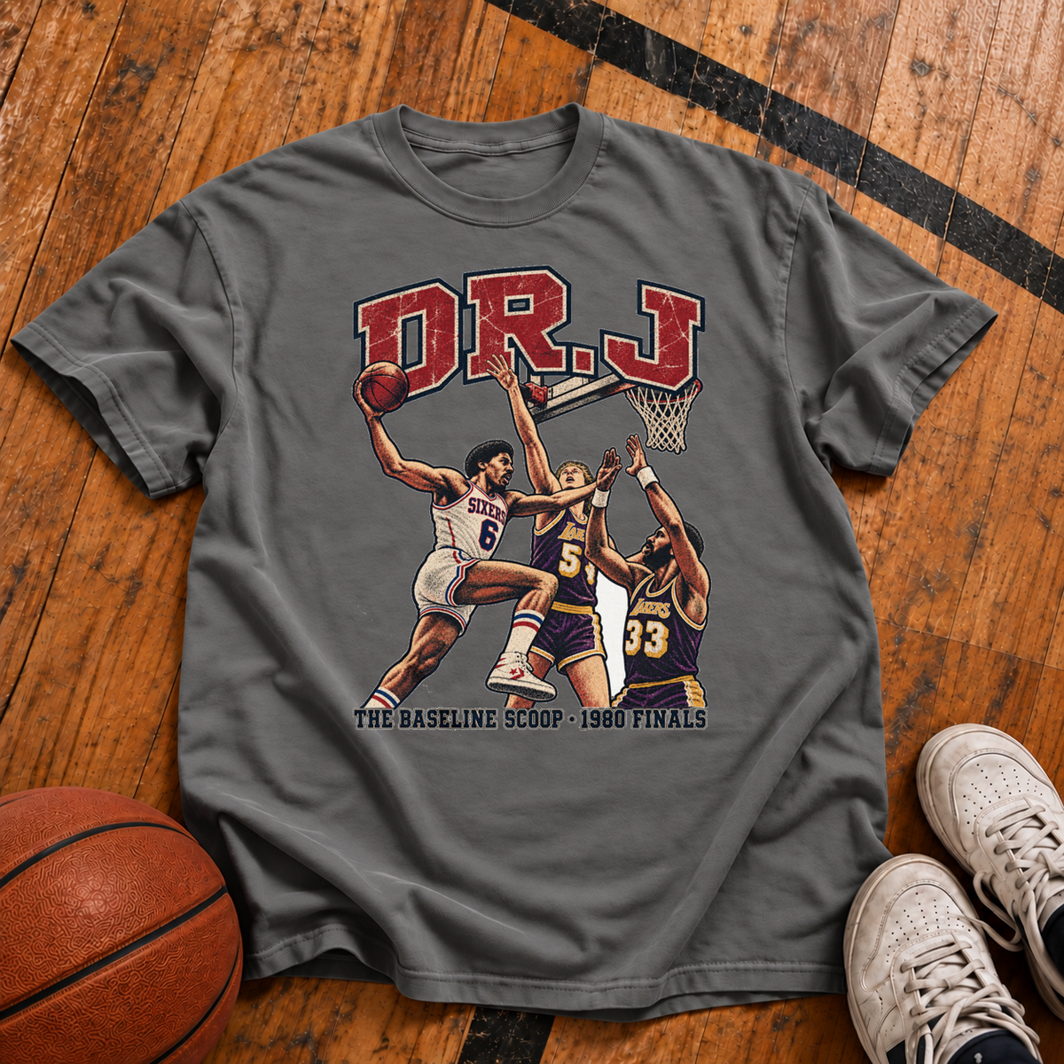 Dr. J: The Baseline Scoop Vintage T-Shirt