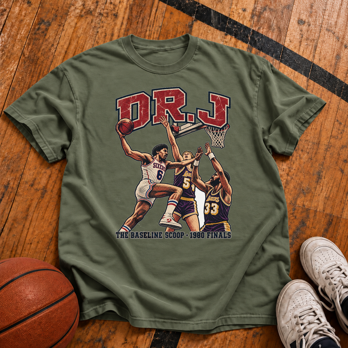 Dr. J: The Baseline Scoop Vintage T-Shirt