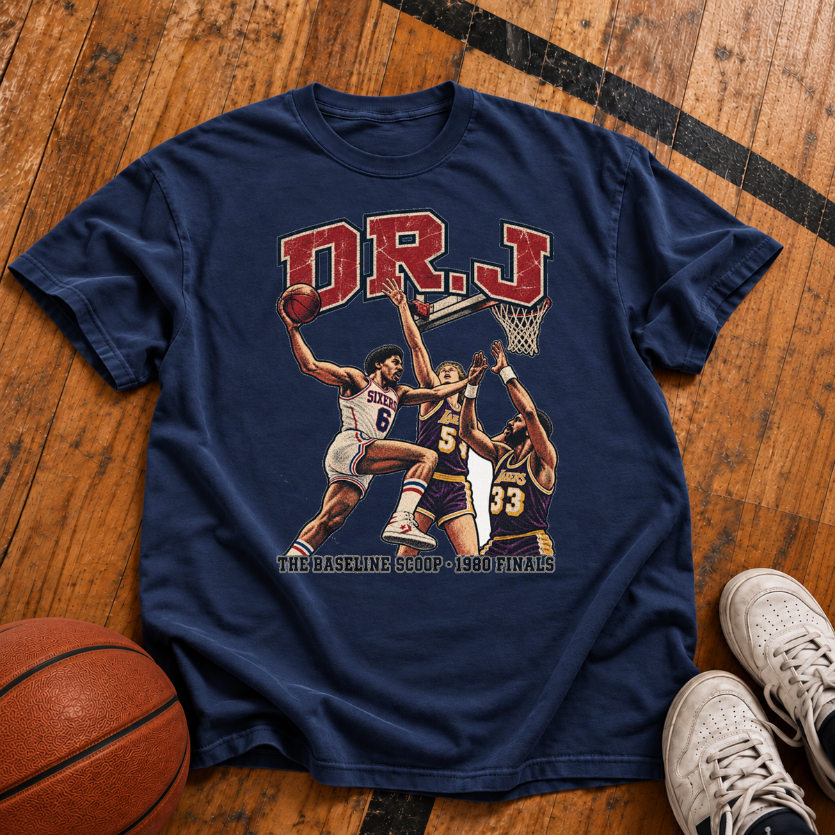 Dr. J: The Baseline Scoop Vintage T-Shirt