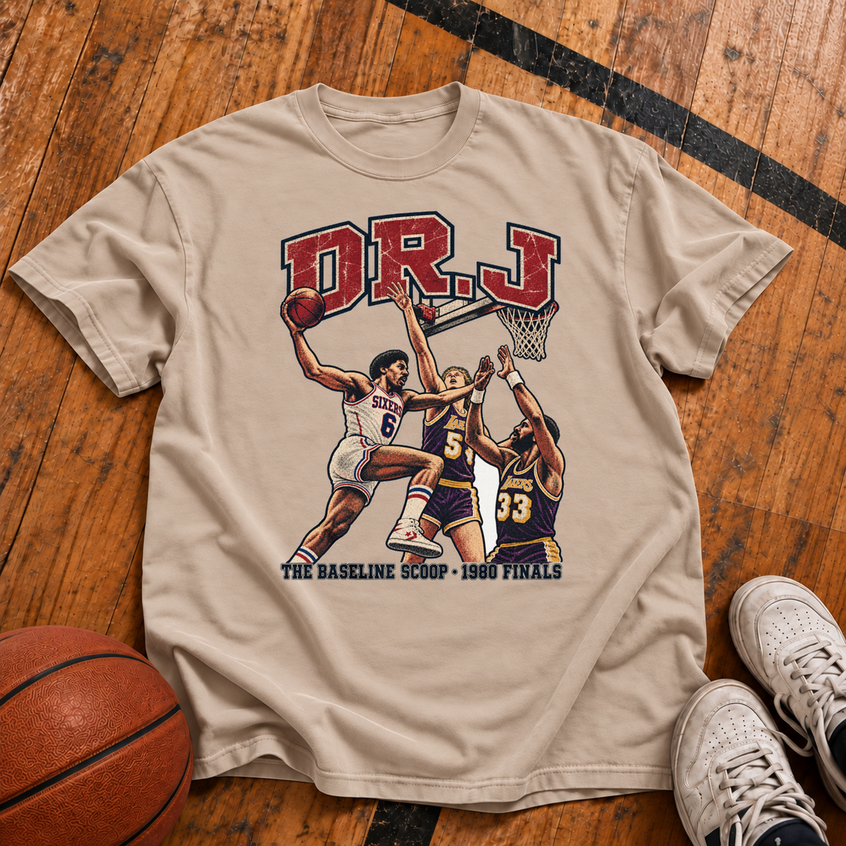 Dr. J: The Baseline Scoop Vintage T-Shirt