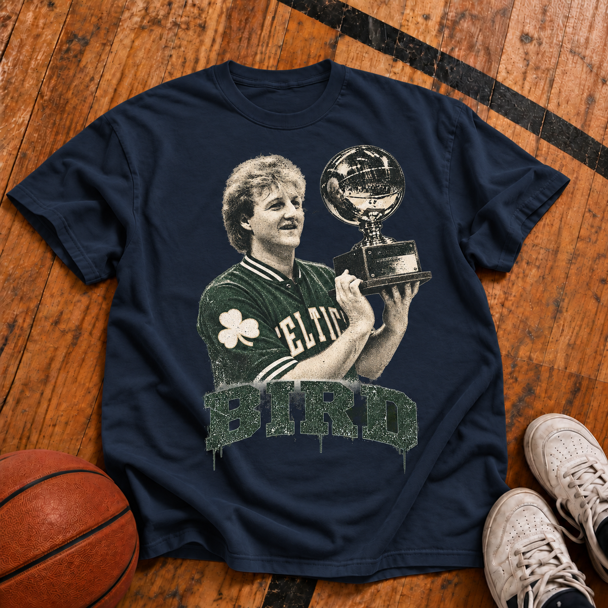 Bird: Three-Point King Vintage T-Shirt