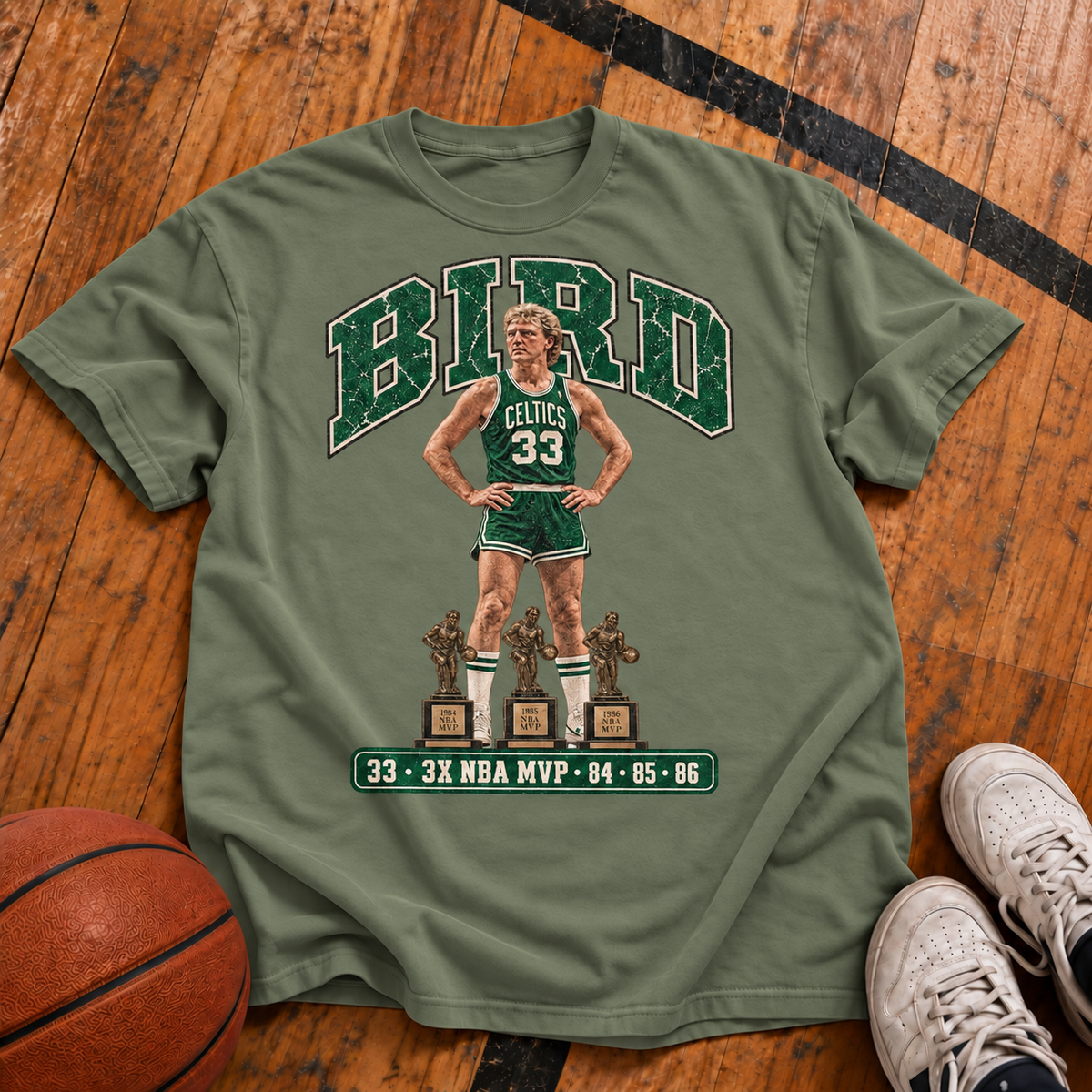 Bird: 3x MVP Vintage T-Shirt
